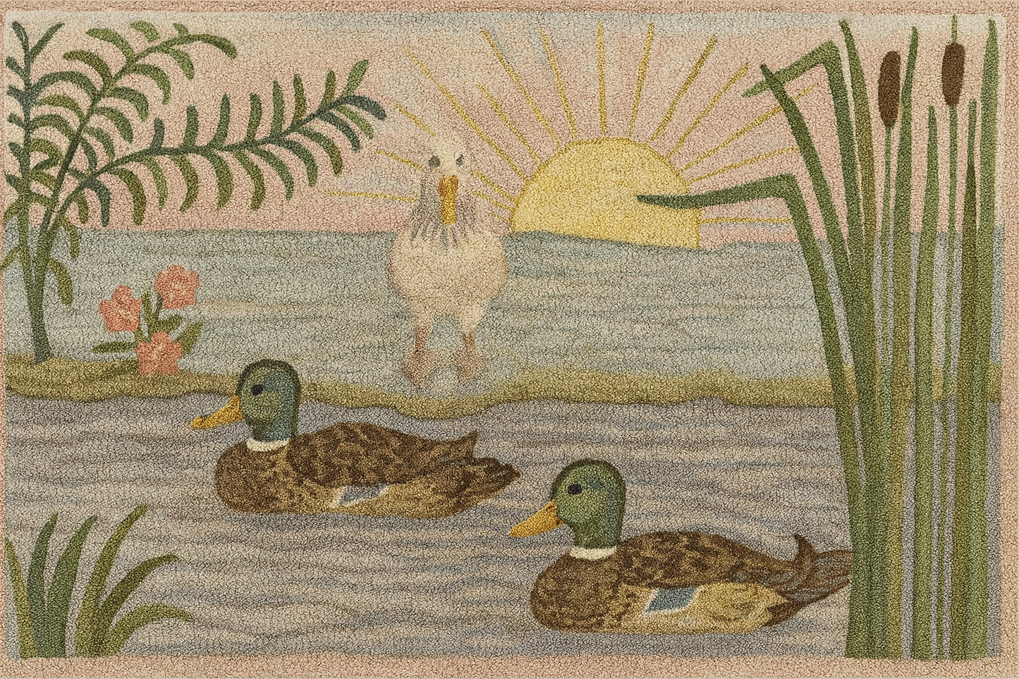 Three Ducks at Sunrise