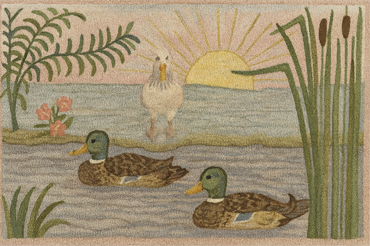 Three Ducks at Sunrise