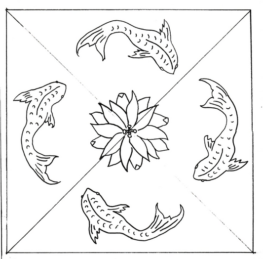 Goldfish and Lotus Pillow