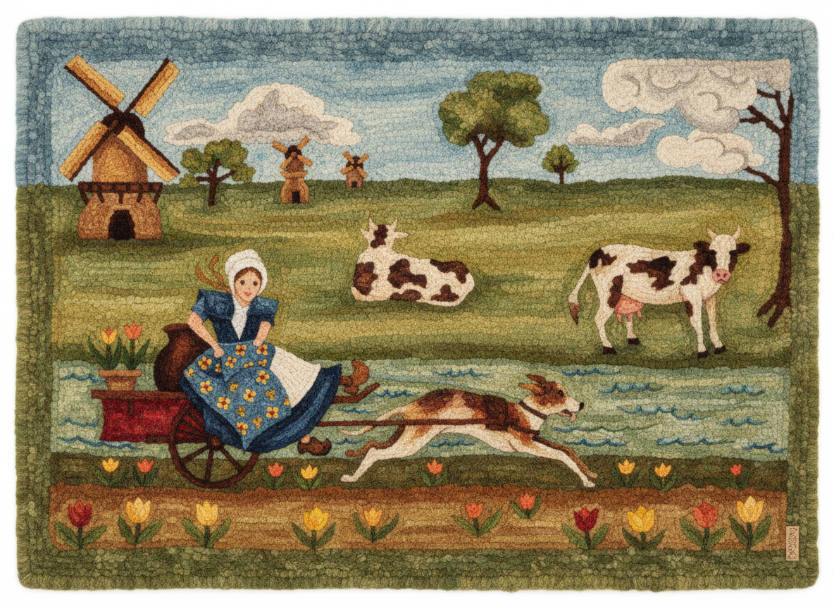 Dutch Girl and Canal