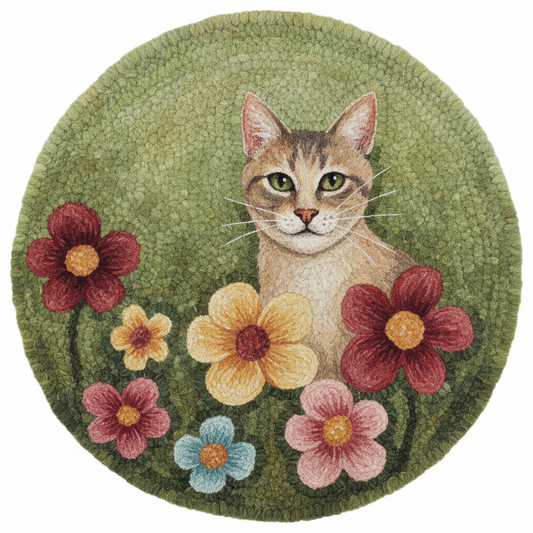 Cat and Flowers
