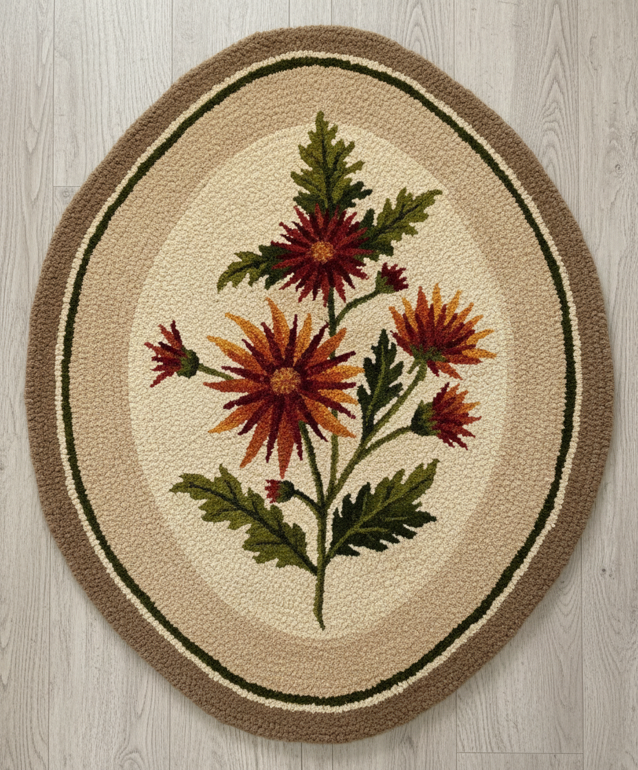 Flowers in Oval