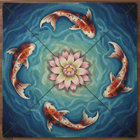Goldfish and Lotus Pillow