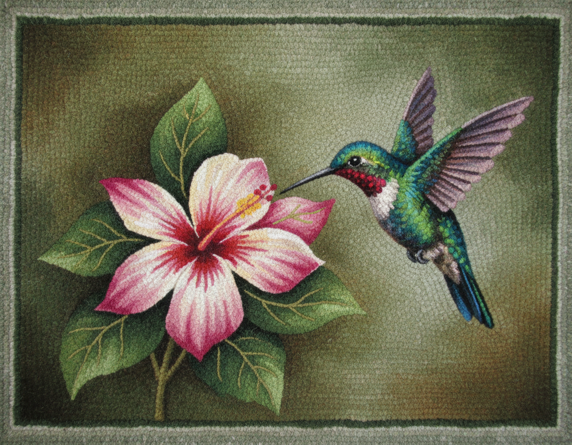 Hummingbird and Hibiscus