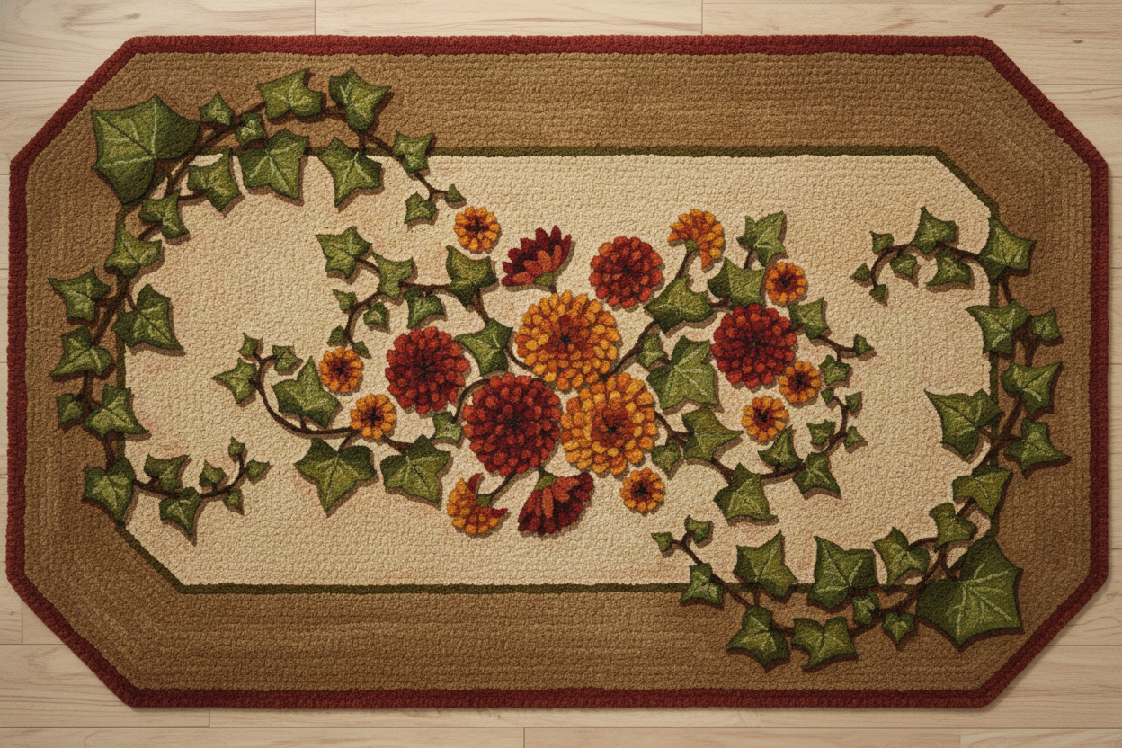 Ivy and Zinnias