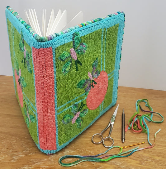 Recorded Zoom Class Rug Hooked Book Cover